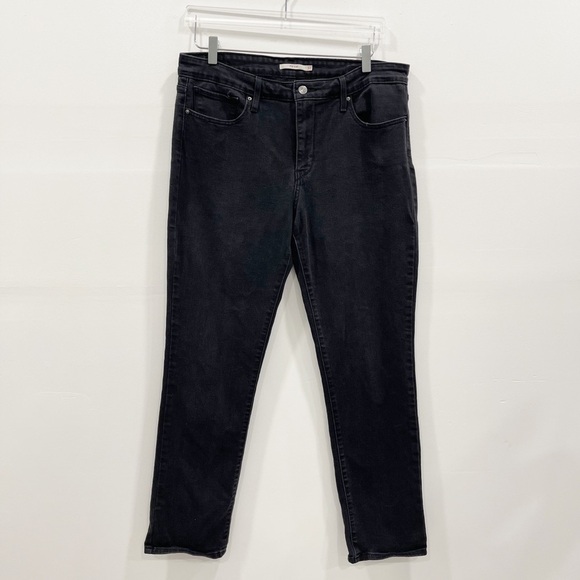 Levi’s 712 Slim Jeans Black Mid Rise 33W 30L - Picture 3 of 11